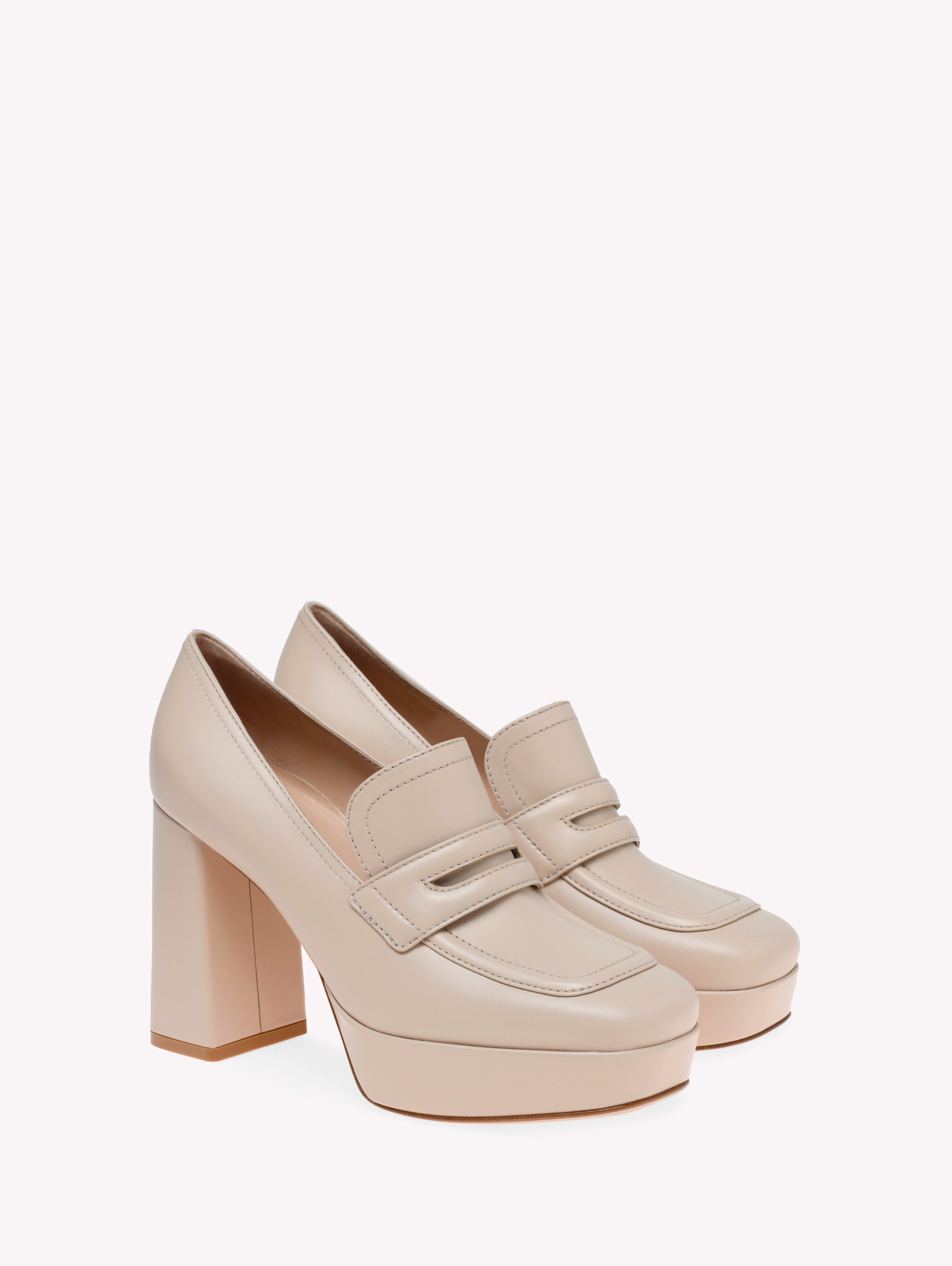Mocassins Rouen 100 en cuir lisse - Neutre