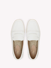 Espadrilles Lido en cuir lisse - Blanc