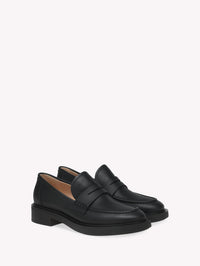 Mocassins Harris en cuir lisse - Noir