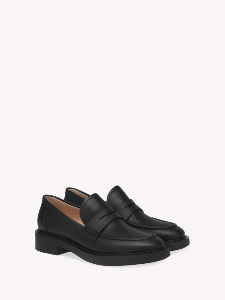 Mocassins Harris en cuir lisse - Noir