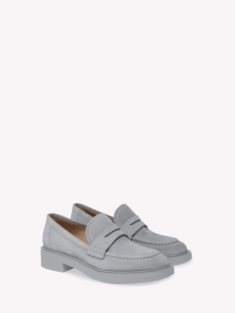 Mocassins Harris en daim - Gris clair