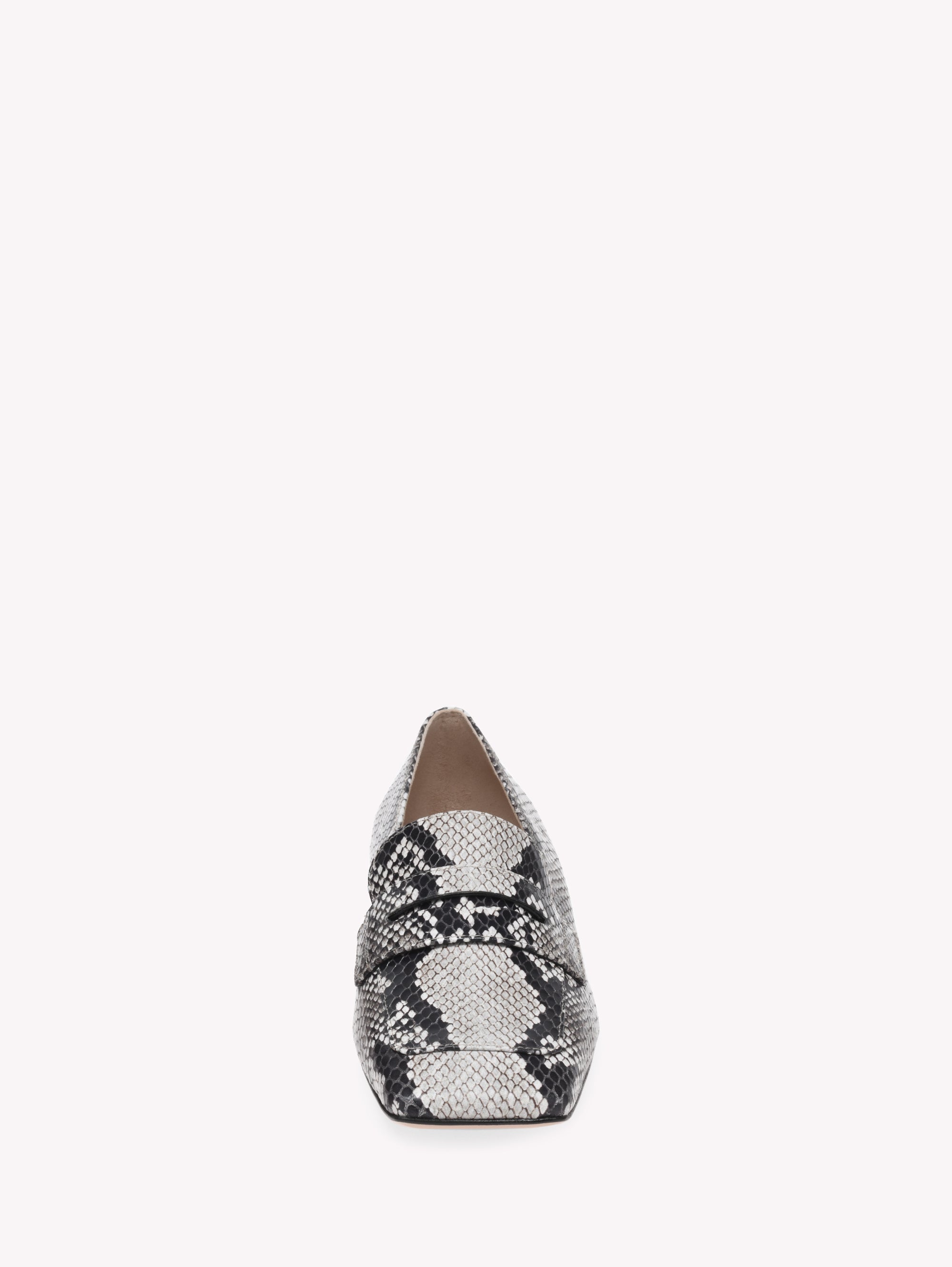 Mocassins Christina en cuir lisse - Gris