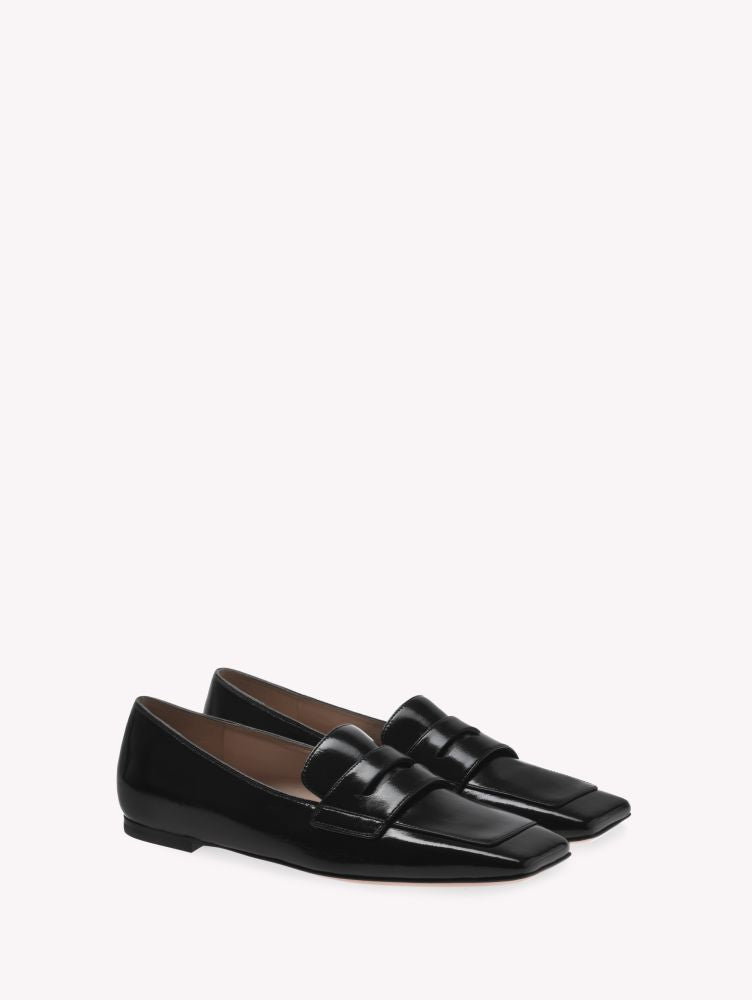 Mocassins Christina en cuir lisse - Noir