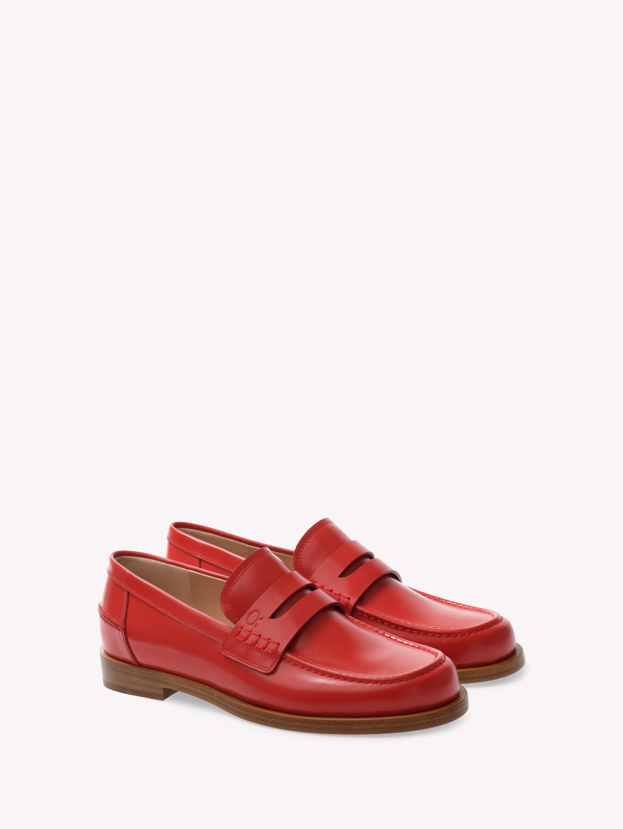 Mocassins Michael 25 en cuir lisse - Rouge