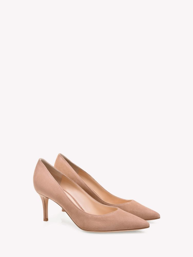 Escarpins Gianvito 70 en daim - Rose