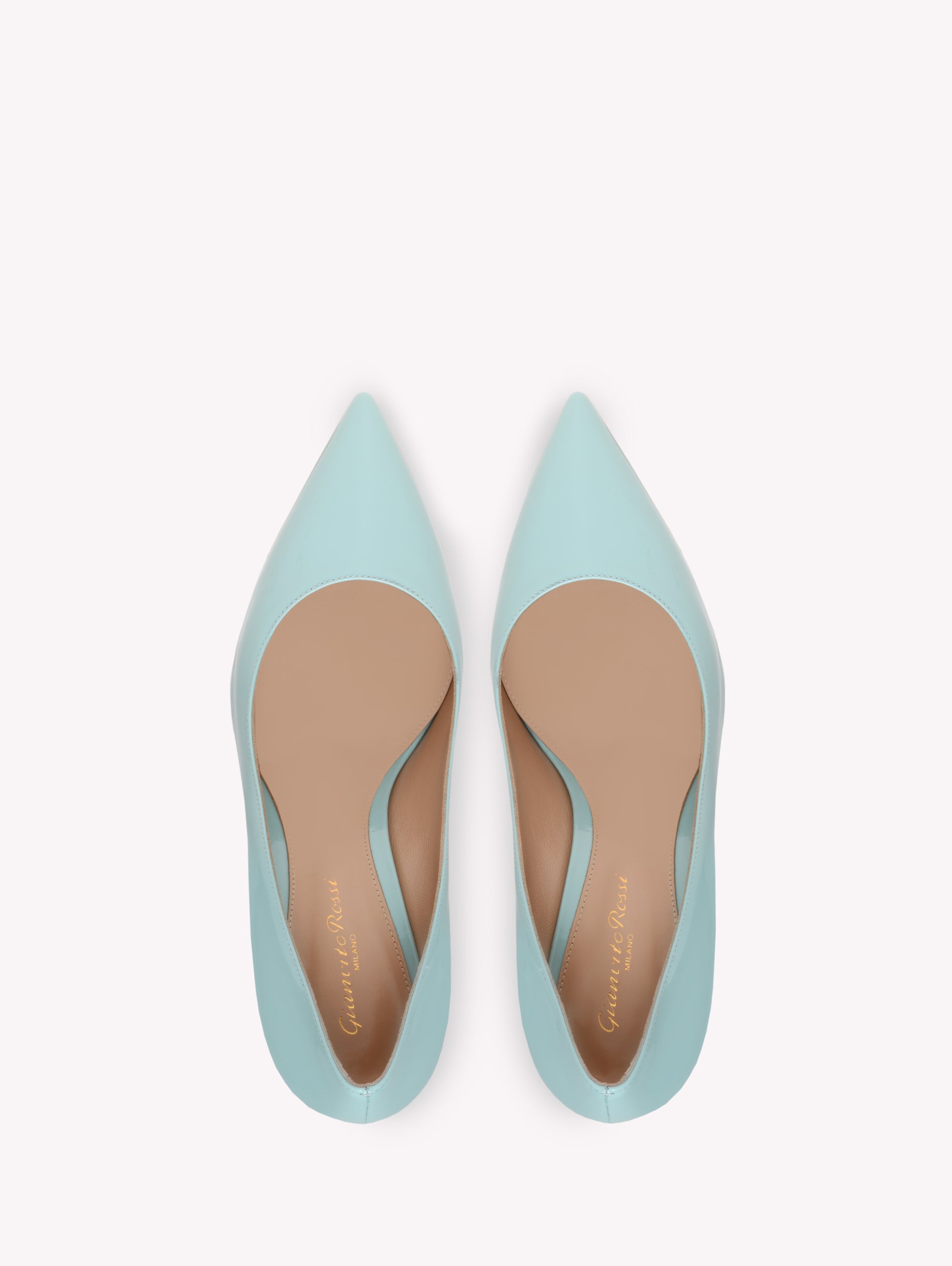 Escarpins Gianvito 70 en cuir lisse - Azur