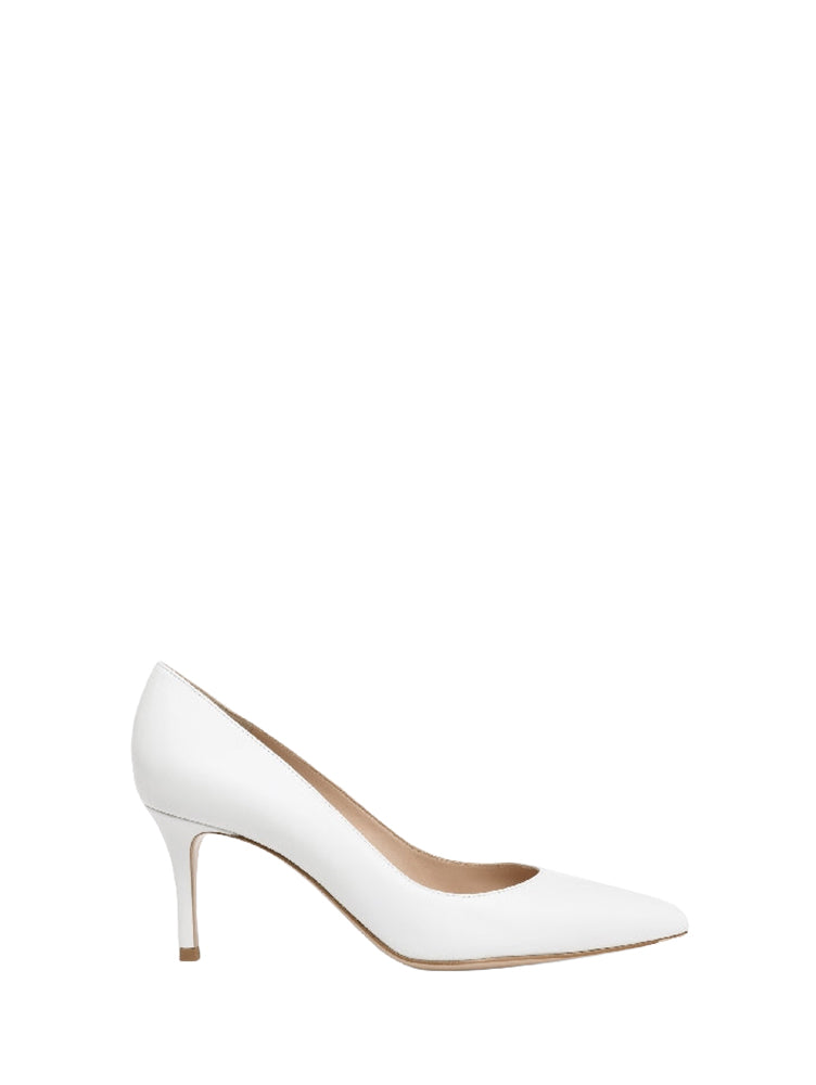Escarpins Gianvito 70 en cuir lisse - Blanc