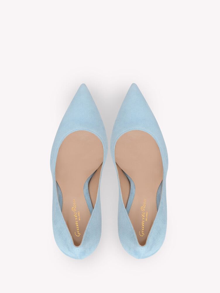 Escarpins Gianvito 105 en daim - Bleu clair