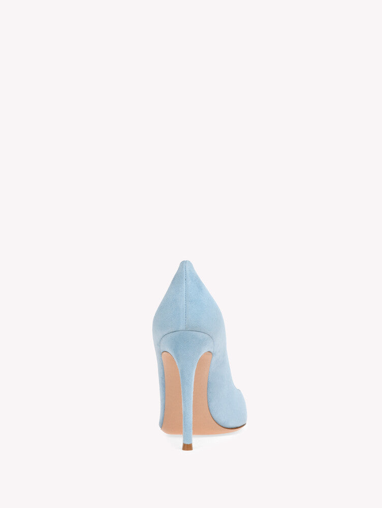 Escarpins Gianvito 105 en daim - Bleu clair