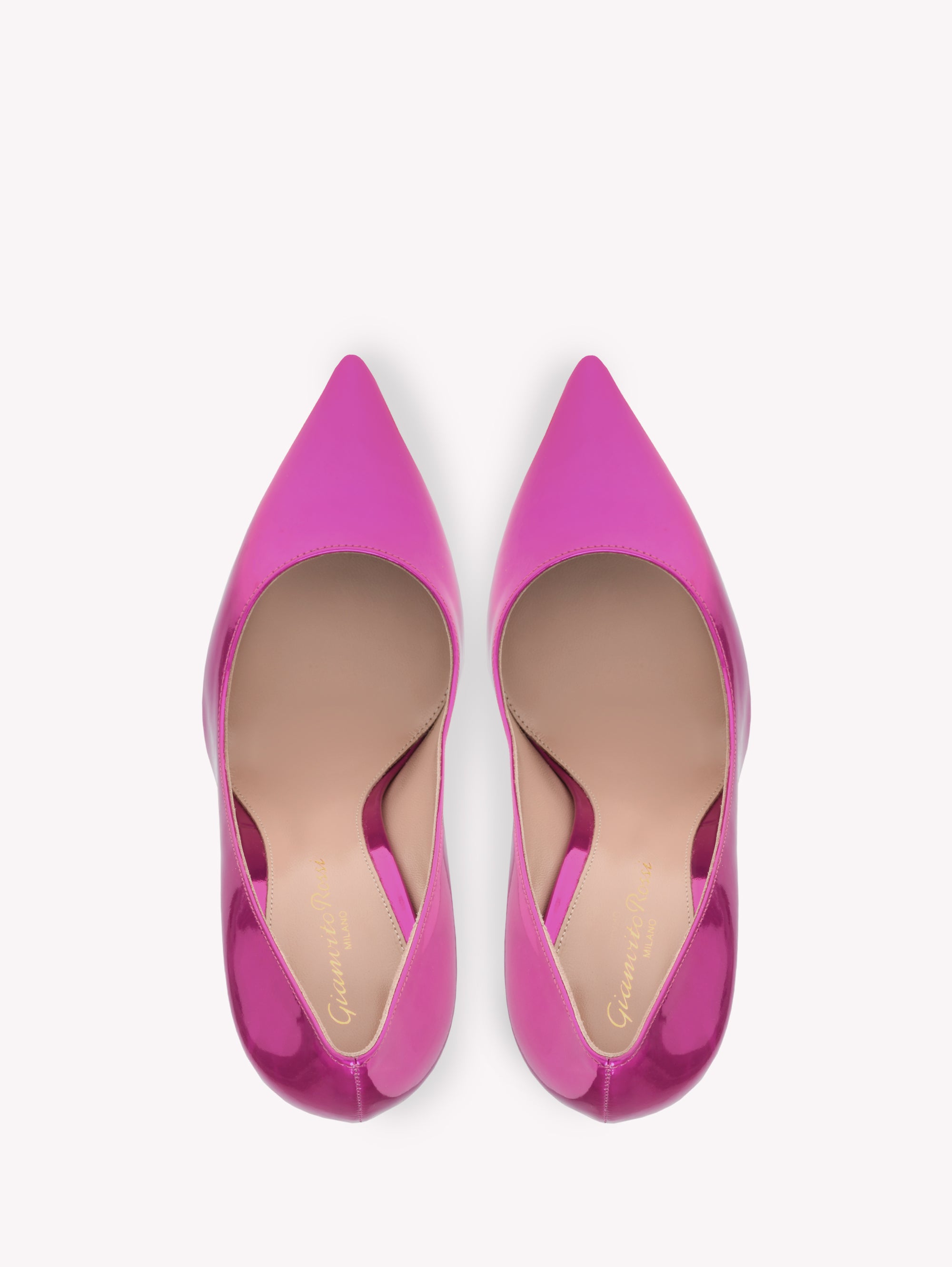 Escarpins Gianvito 105 en cuir lisse - Rose