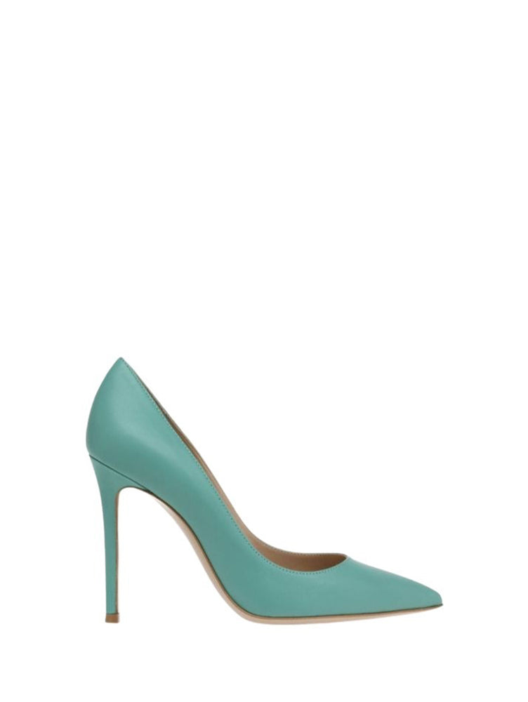Escarpins Gianvito 105 en cuir lisse - Bleu