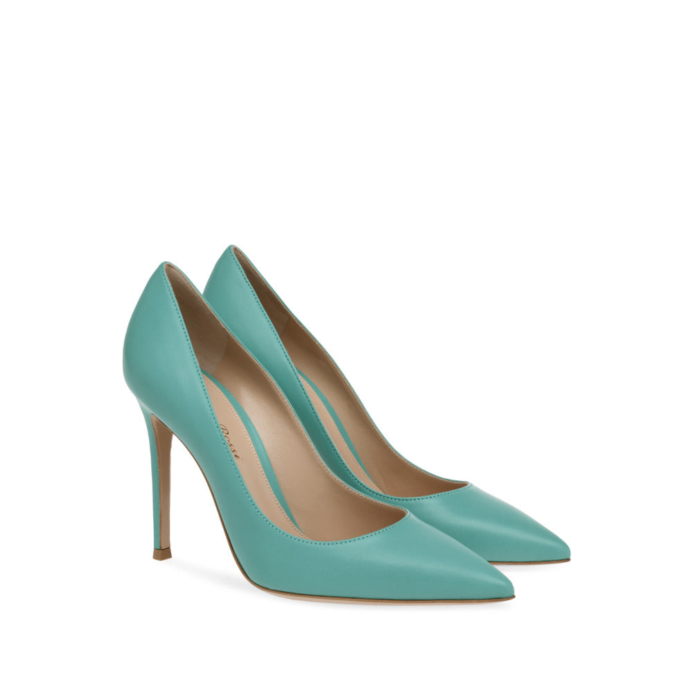 Escarpins Gianvito 105 en cuir lisse - Bleu