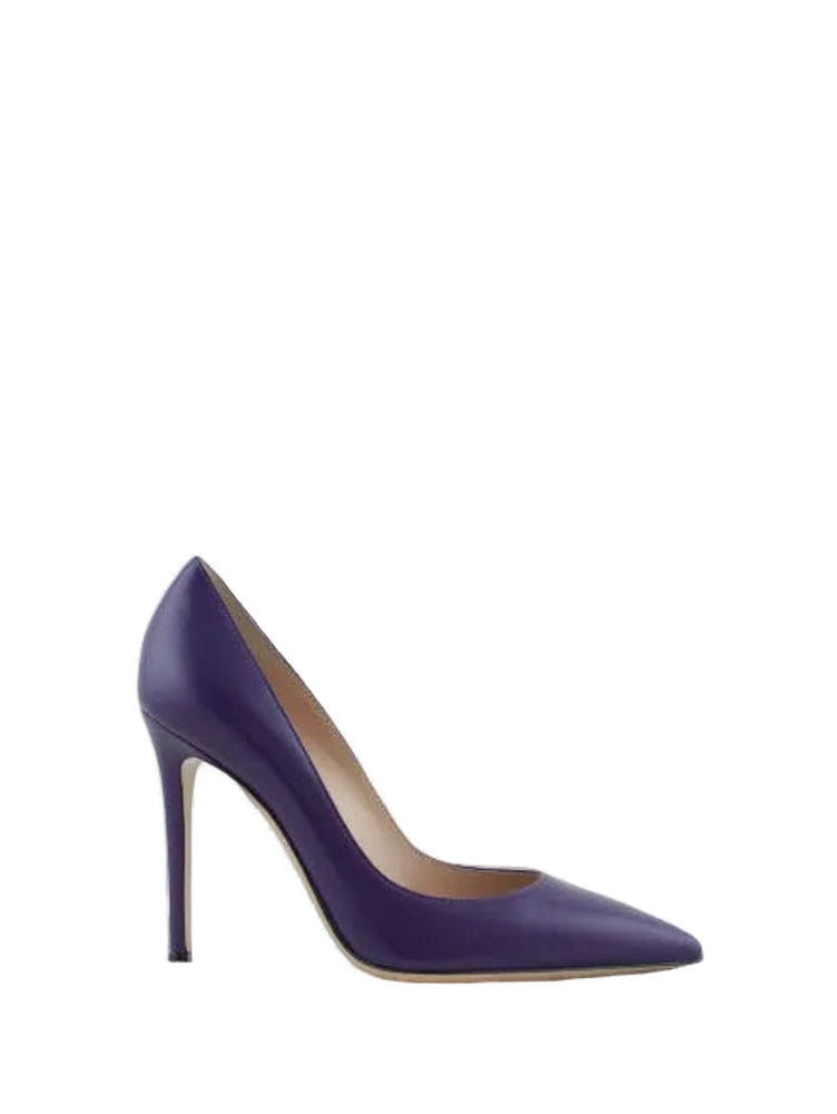 Escarpins Gianvito 105 en cuir lisse - Pourpre