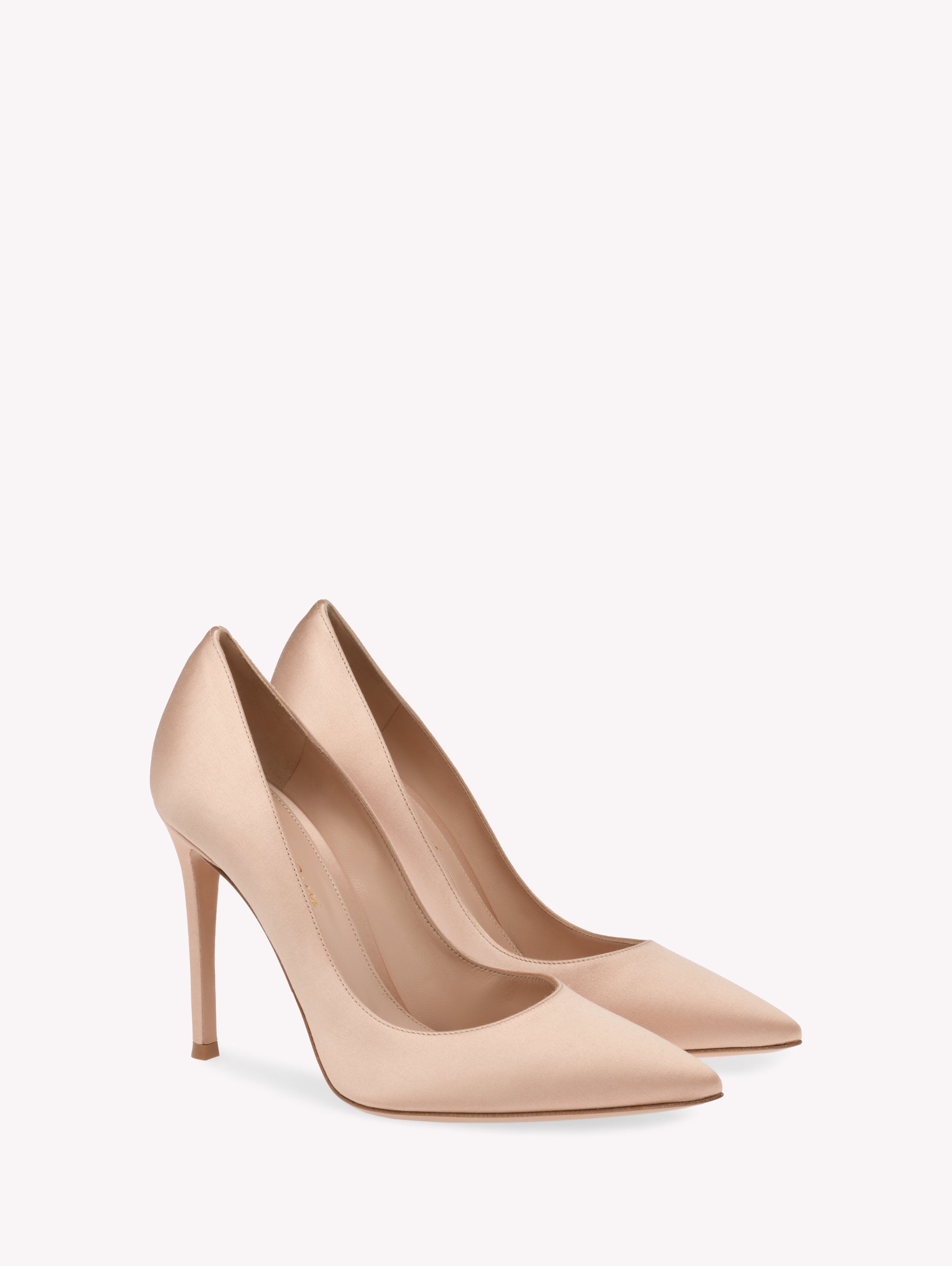 Escarpins Gianvito 105 en satin - Rose