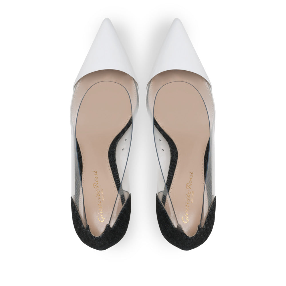 Escarpins Plexi 70 - Noir & Blanc