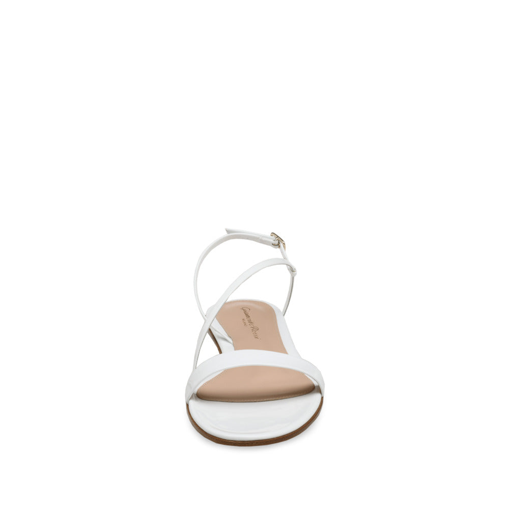 Sandales Manhattan en cuir verni - Blanc