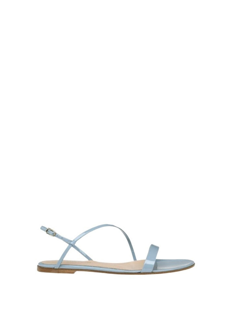 Sandales Manhattan en cuir verni - Bleu