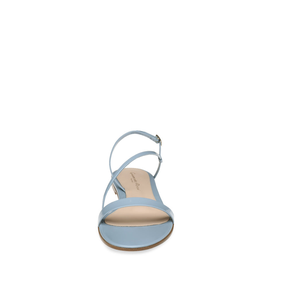 Sandales Manhattan en cuir verni - Bleu