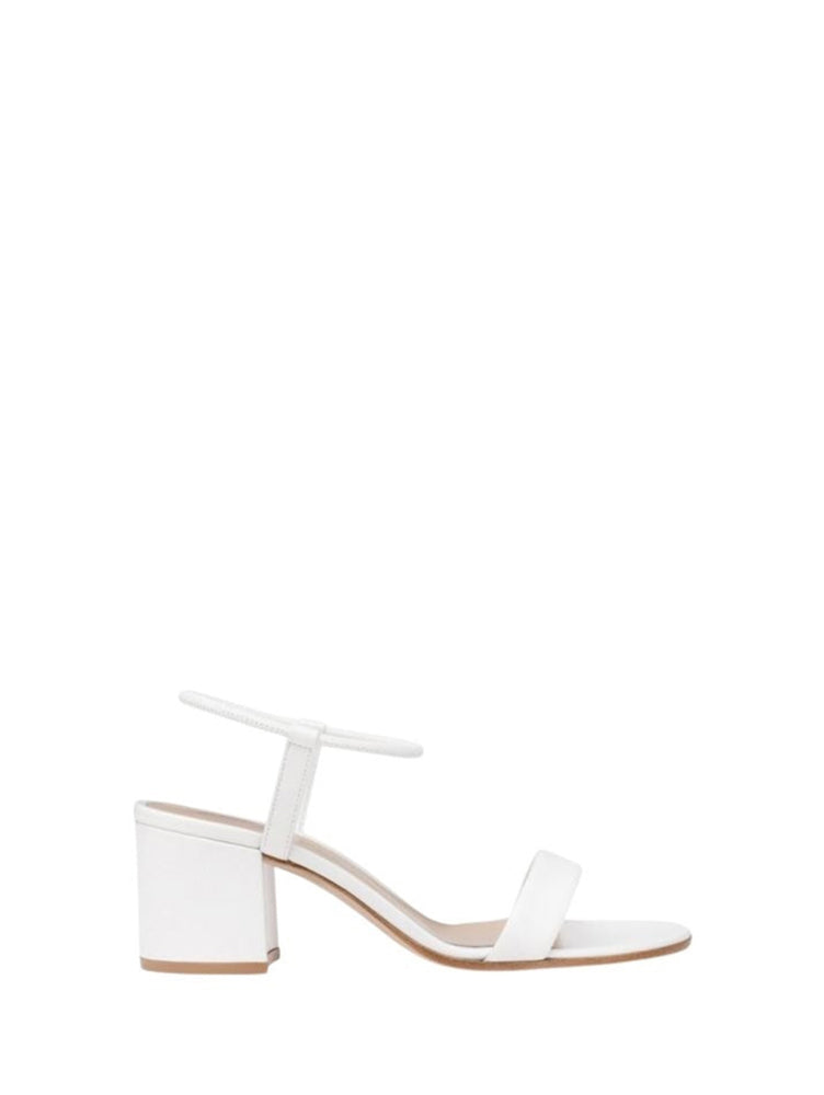 Sandales Nadia 60 en cuir lisse - Blanc