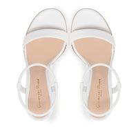Sandales Nadia 60 en cuir lisse - Blanc