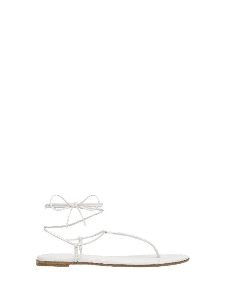 Sandales Gwyneth en cuir lisse - Blanc