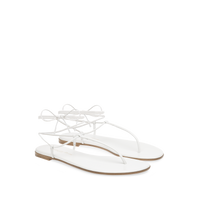 Sandales Gwyneth en cuir lisse - Blanc