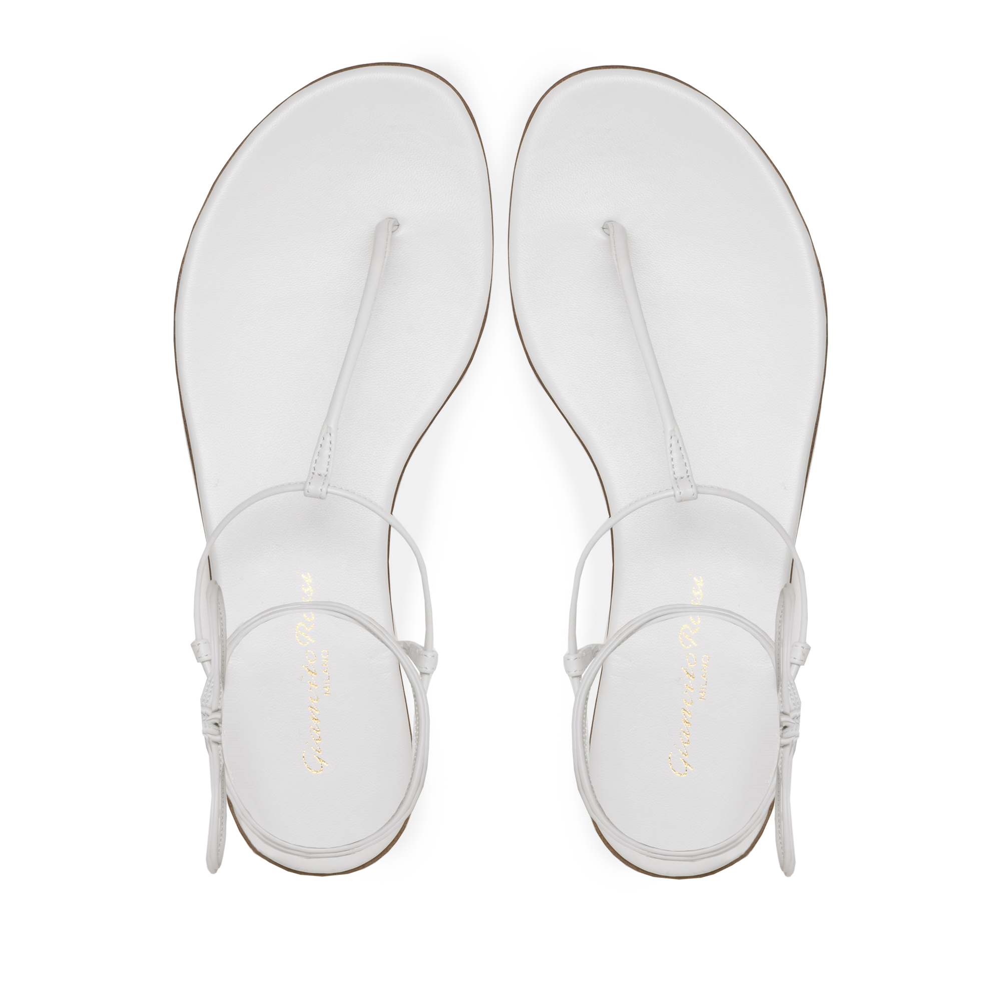 Sandales Gwyneth en cuir lisse - Blanc
