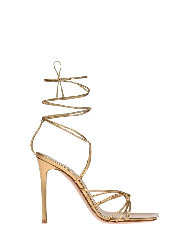 Sandales Sylvie 105 en cuir lisse - Or
