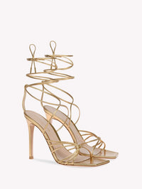 Sandales Sylvie 105 en cuir lisse - Or
