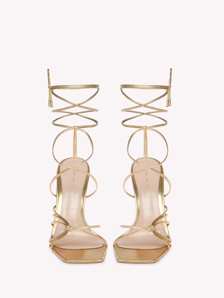 Sandales Sylvie 105 en cuir lisse - Or