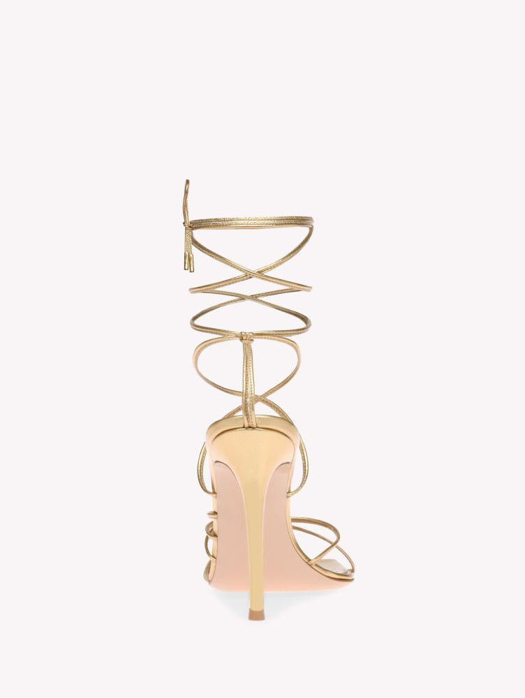 Sandales Sylvie 105 en cuir lisse - Or