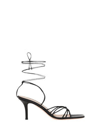 Sandales Sylvie 70 en cuir lisse - Noir