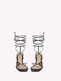 Sandales Sylvie 70 en cuir lisse - Noir