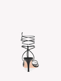 Sandales Sylvie 70 en cuir lisse - Noir