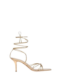 Sandales Sylvie 70 en cuir lisse - Or