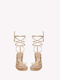 Sandales Sylvie 70 en cuir lisse - Or
