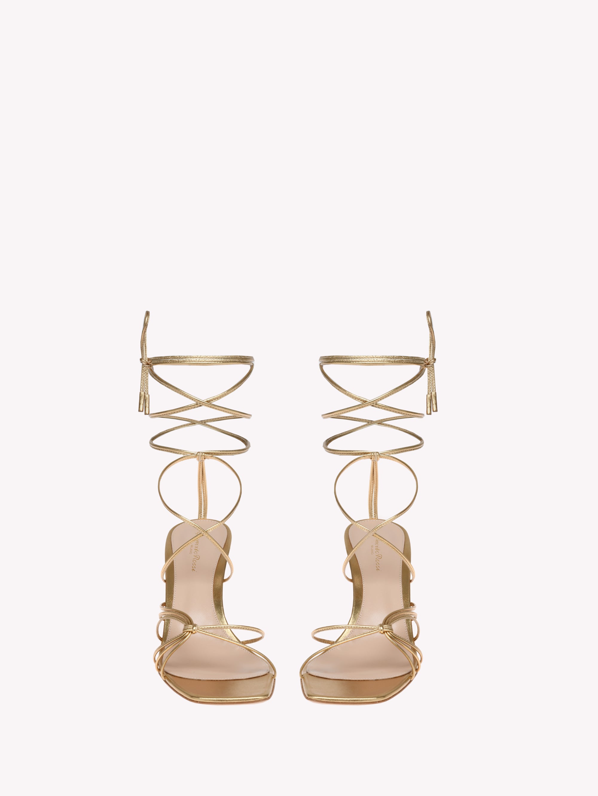 Sandales Sylvie 70 en cuir lisse - Or