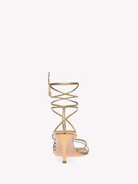 Sandales Sylvie 70 en cuir lisse - Or