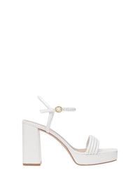 Sandales Lena 100 en cuir lisse - Blanc