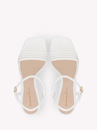 Sandales Lena 100 en cuir lisse - Blanc
