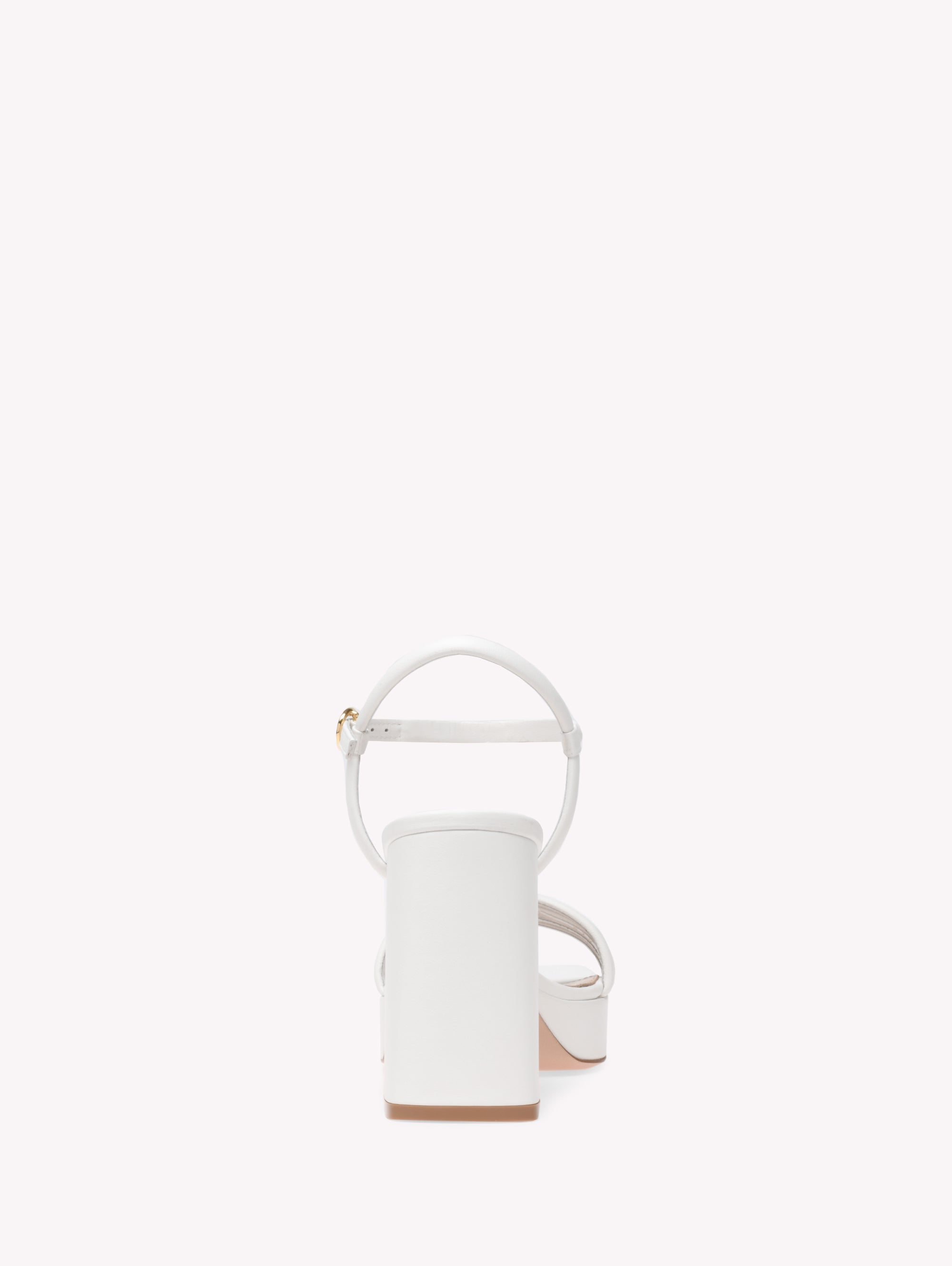 Sandales Lena 100 en cuir lisse - Blanc