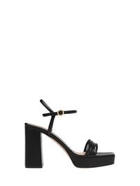 Sandales Lena 100 en cuir lisse - Noir