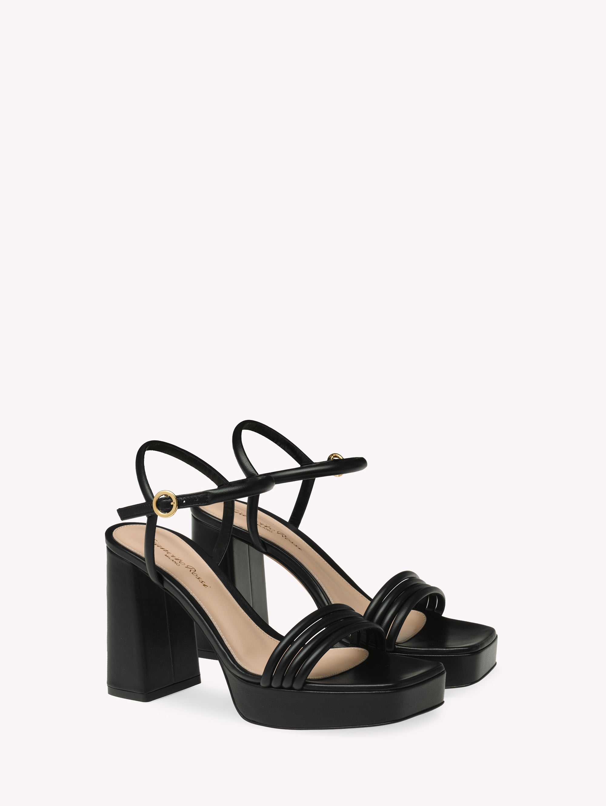 Sandales Lena 100 en cuir lisse - Noir