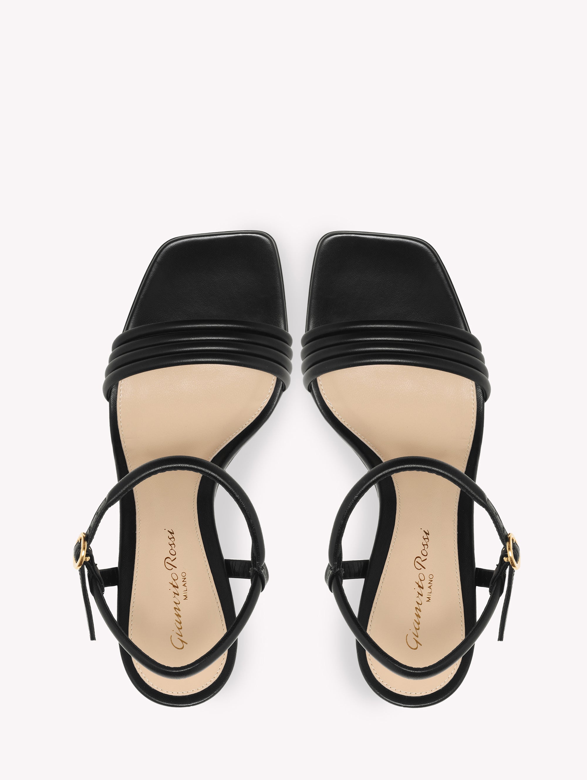Sandales Lena 100 en cuir lisse - Noir