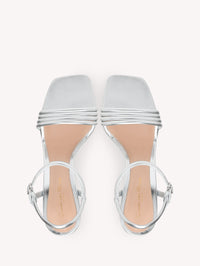 Sandales Lena 100 en cuir lisse - Argent