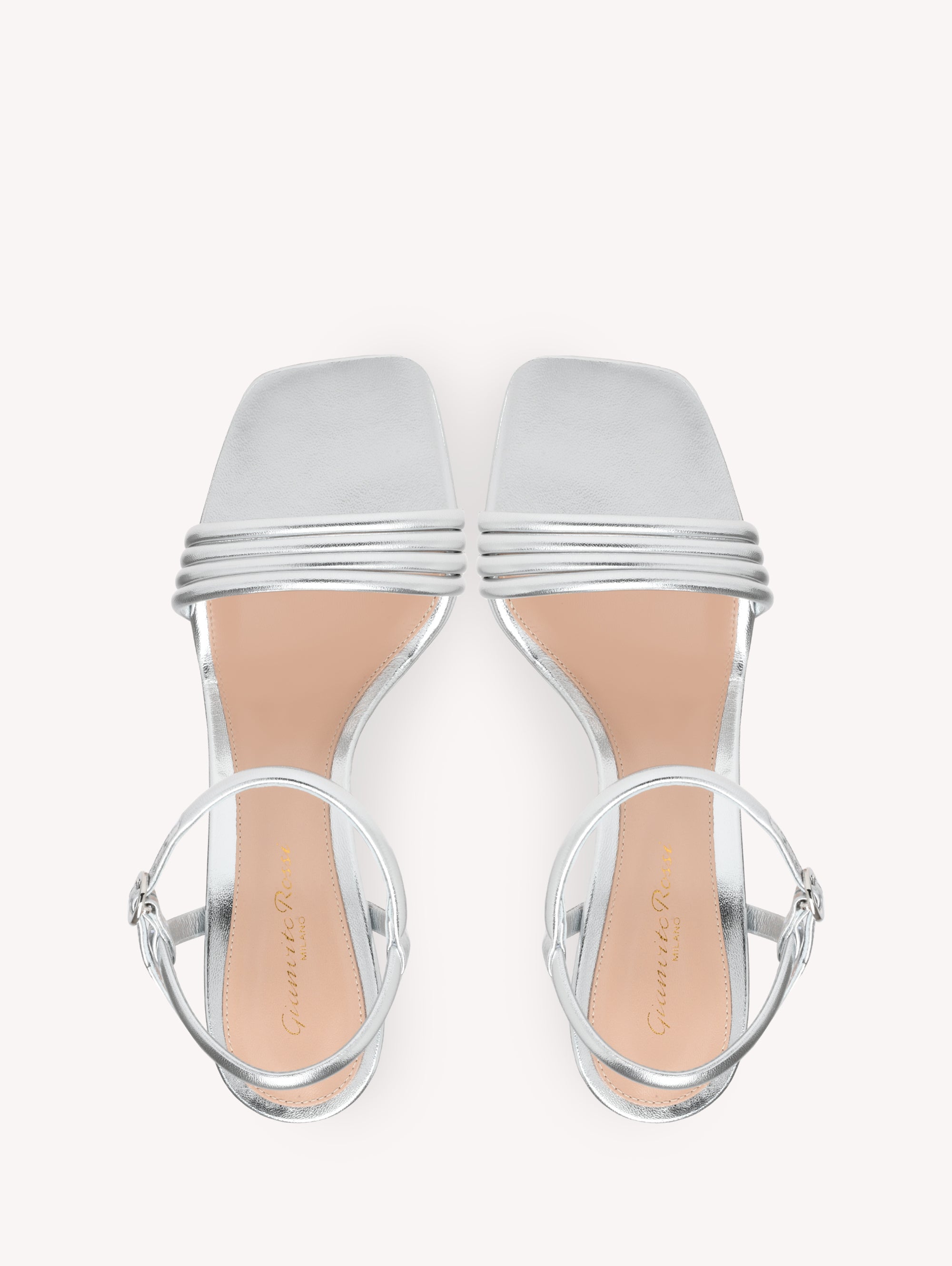 Sandales Lena 100 en cuir lisse - Argent