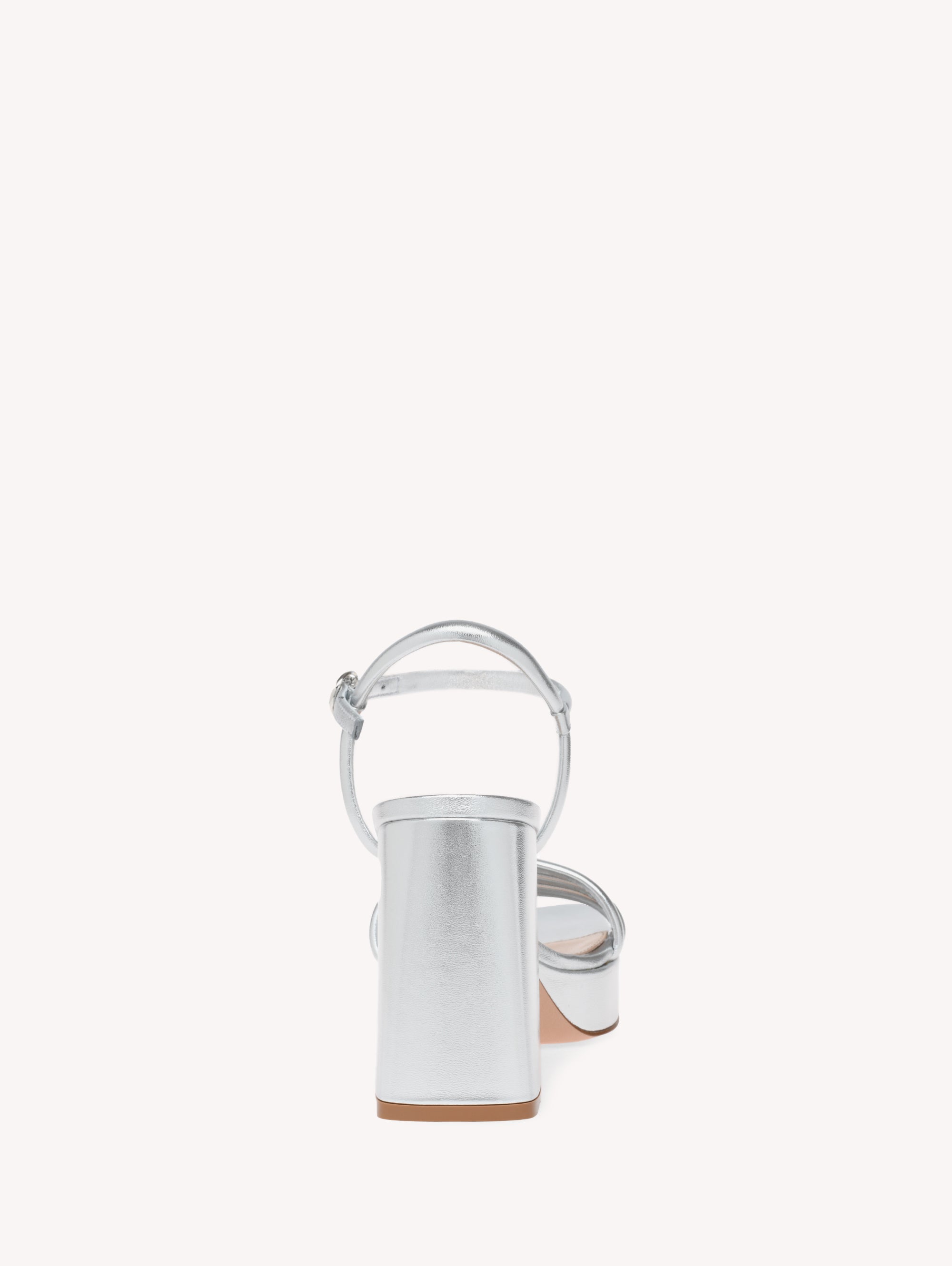 Sandales Lena 100 en cuir lisse - Argent