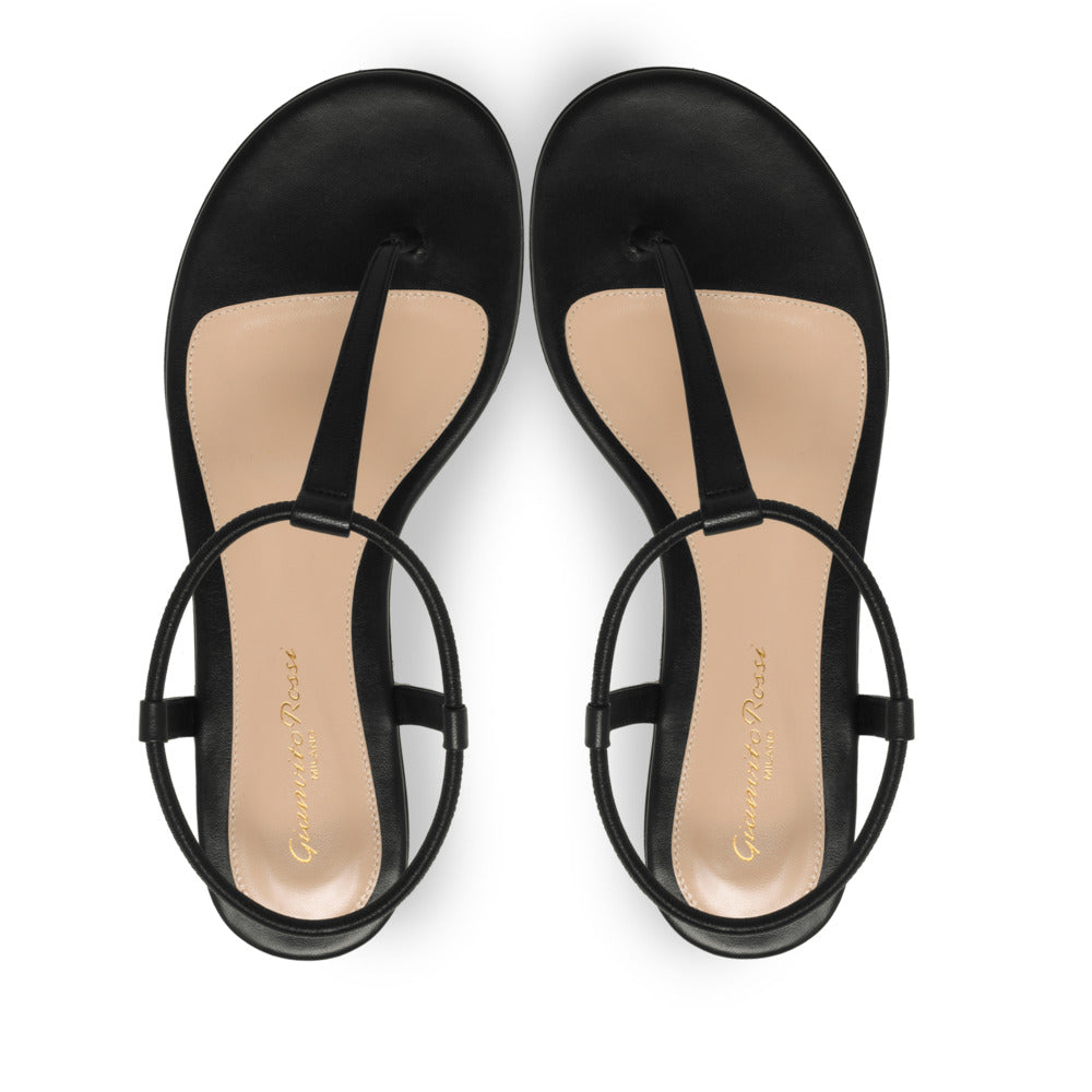 Sandales Jaey en cuir lisse - Noir