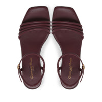 Sandales Lena en cuir lisse - Rouge