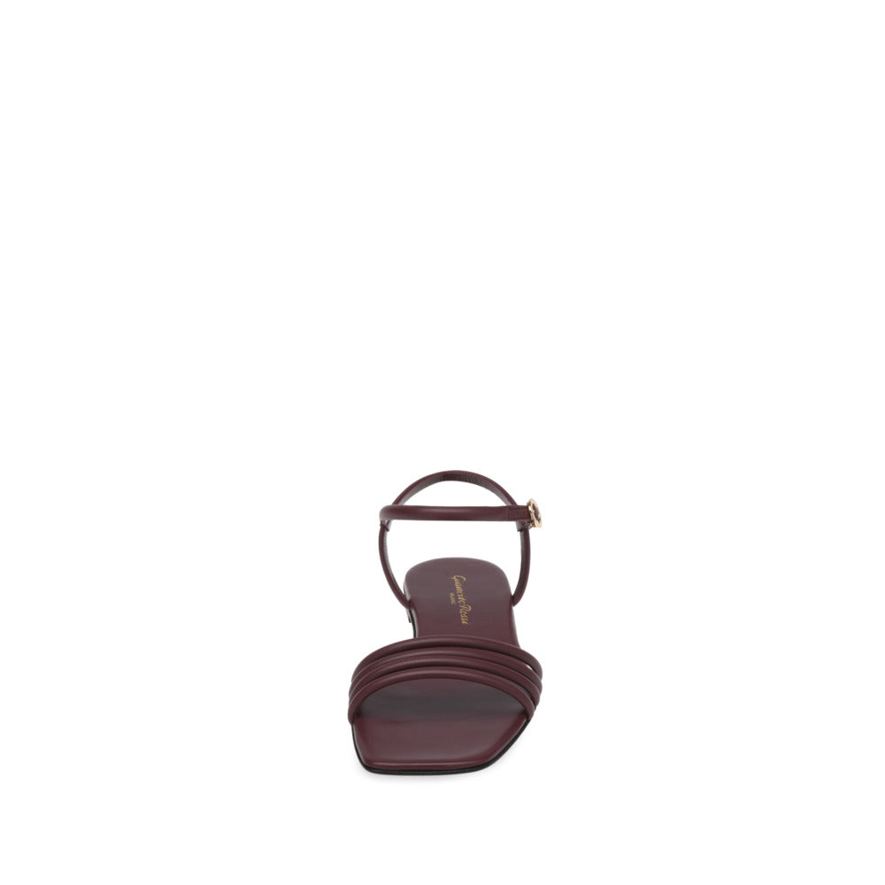 Sandales Lena en cuir lisse - Rouge